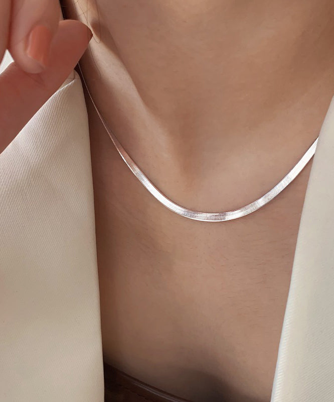 Unique Silk Sterling Silver Blade Choker