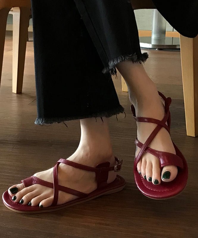 Unique Splicing Sandals Black Faux Leather Hollow Out