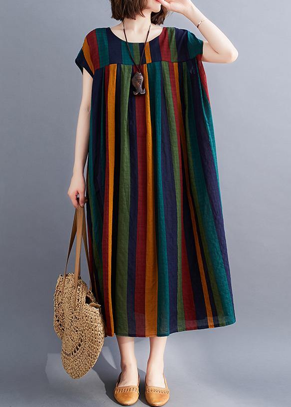 Unique rainbow clothes o neck large hem Love summer Dresses - bagstylebliss