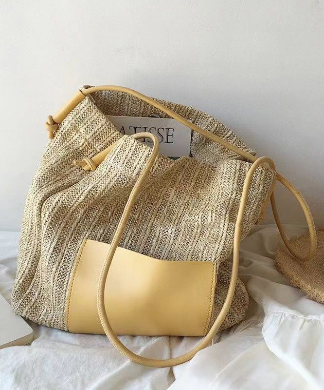 Vacation Style Large Capacity Straw Woven Shoulder Bag