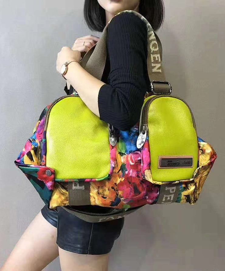 Versatile Casual Oversized Printed Patchwork Crossbody Bag