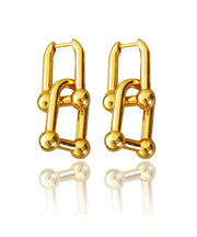 Vintage Gold Plated Hoop Earrings