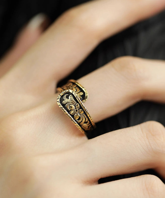 Vintage Gold Old Ancient Gold Floral Rings