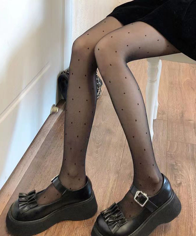 Wavelet Dot Black Japanese Ultra-Thin Sexy Pantyhose