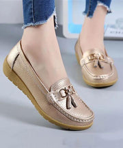 White Casual Splicing Comfortable Loafer Shoes