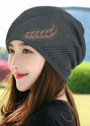 Winter Fashion Versatile Warm Black Embroidered Boonie Hat