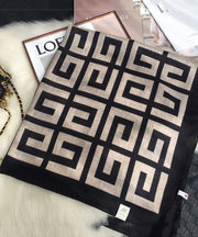 Women Black Maze Print Fine Cotton Scarf