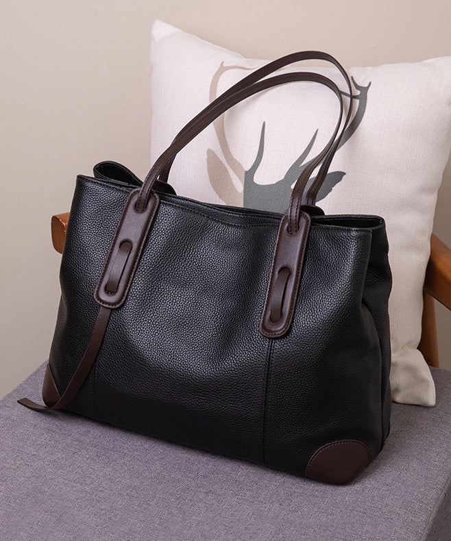 Women Brown Patchwork Faux Leather Satchel Handbag