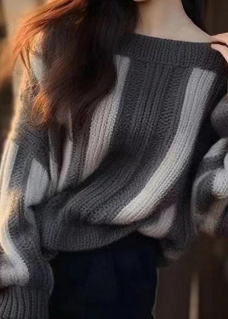 Women Grey Original Design Cozy Knit Sweater Winter