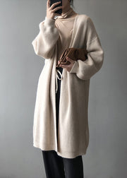 Women Versatile Camel Cozy Long Knit Cardigans Fall