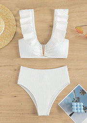 Women White Patchwork Swimwear Lingerie Sets