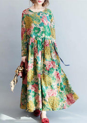 2021 fashion floral long cotton dresses plus size clothing maxi dresses - bagstylebliss