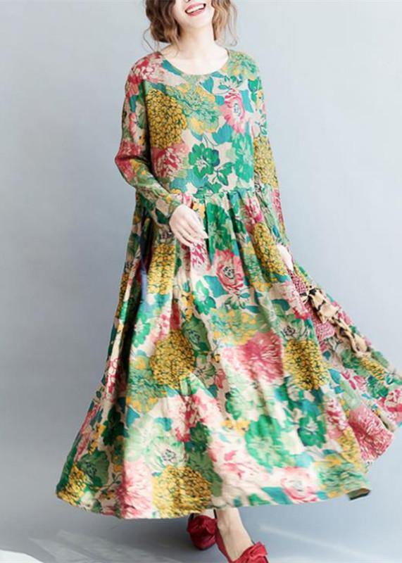 2021 fashion floral long casual dresses maxi dresses plus size clothing - bagstylebliss