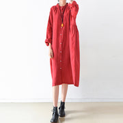 2024 fall Plus size linen dresses cute linen shirt dress maternity dresses