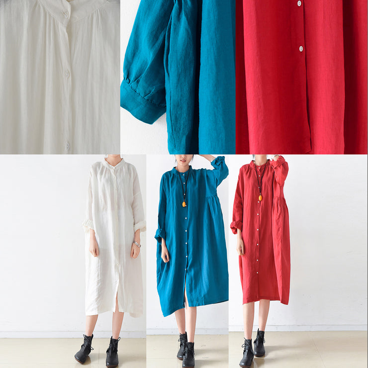 2024 fall Plus size linen dresses cute linen shirt dress maternity dresses