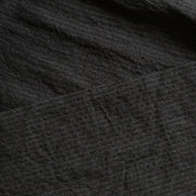 2024 fall black tasseled cotton shirts low high oversized blouses women tops