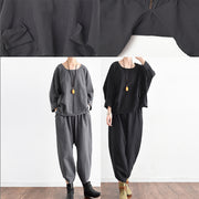 2024 fall trend outfits plus size black linen suits cute linen tops with pants