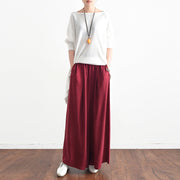 2024 long silk pants wide leg pants draping high waist trousers