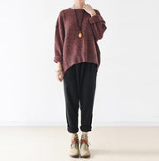 2024 winter short knit sweaters oversize pullover cotton sweaters