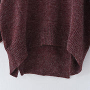 2024 winter short knit sweaters oversize pullover cotton sweaters