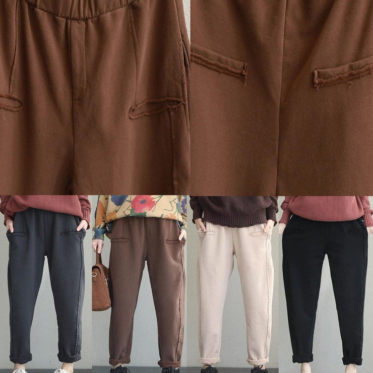 2019 Casual Women Brushed Thicken Casual Pants For Winter - bagstylebliss