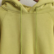 2019 Cute Yellow And Purple Brushed Hoodie Fleece For Women - bagstylebliss