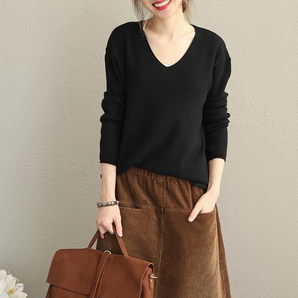 2018 New Simple Loose Base Sweater Women Casual Knitwear - bagstylebliss