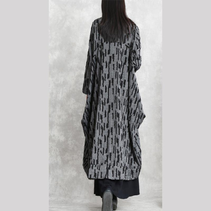 2019 dark gray Coats oversized asymmetric Winter coat Fashion long sleeve patchwork long coats - bagstylebliss