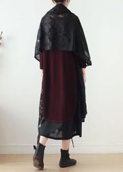 2019 new original design cotton drawstring shawl heavy work lace cloak coat - bagstylebliss