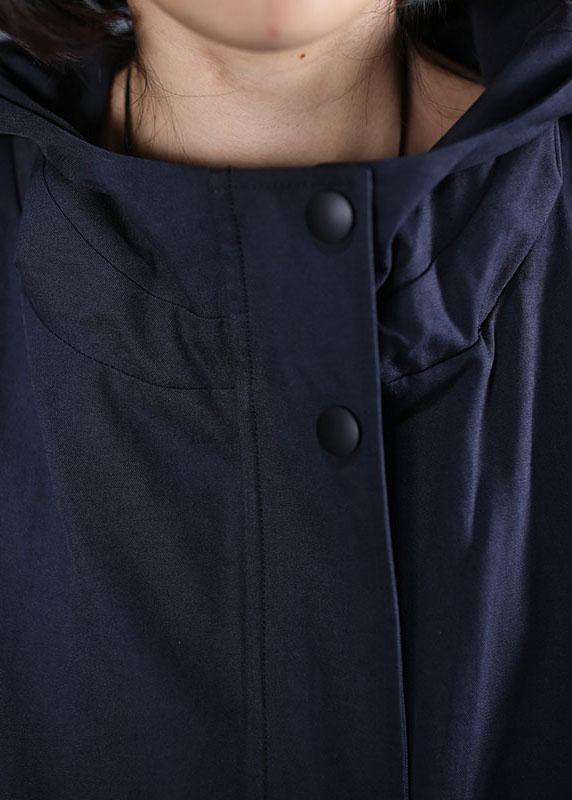 2019 oversize long coat fall blue hooded sleeveless jackets - bagstylebliss