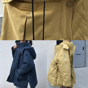 2019 plus size warm winter coat side open winter coats yellow hooded women parkas - bagstylebliss