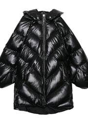 2019 silver Parkas for women oversized down jacket winter outwear hooded - bagstylebliss