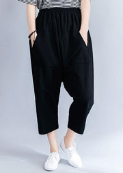 2019 summer new cotton blended loose pants wild casual wide leg pants - bagstylebliss