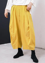 2019 summr yellow women red cotton harem pants - bagstylebliss