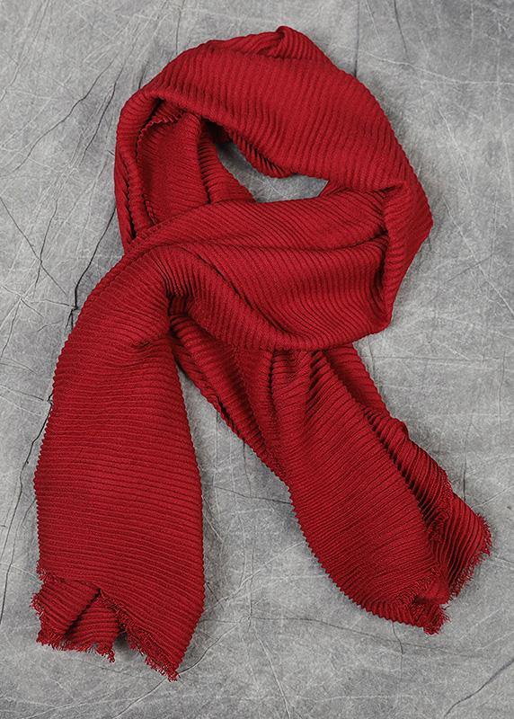 2019 whiter warm cotton Cinched red scarves - bagstylebliss