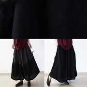 2021 Vintage drawstring pleated oversize gray wide leg pants - bagstylebliss