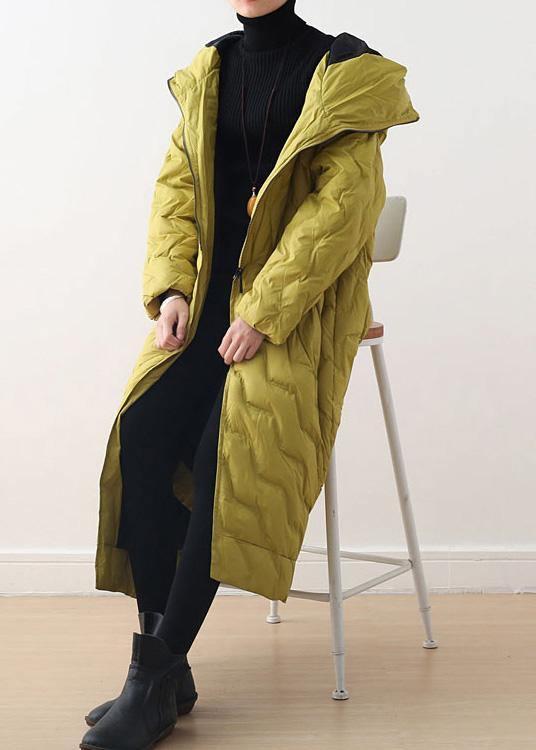 Free Shipping- yellow goose Down coat casual hooded women parka overcoat-Limited Stock - bagstylebliss