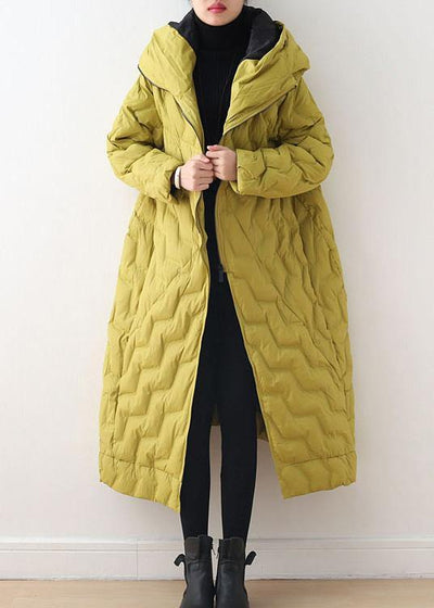 Free Shipping- yellow goose Down coat casual hooded women parka overcoat-Limited Stock - bagstylebliss