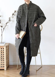 2021green down jacket woman casual stand collar women parka warm Casual winter outwear - bagstylebliss