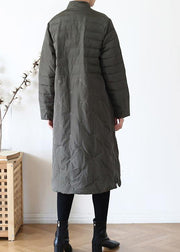 2021green down jacket woman casual stand collar women parka warm Casual winter outwear - bagstylebliss