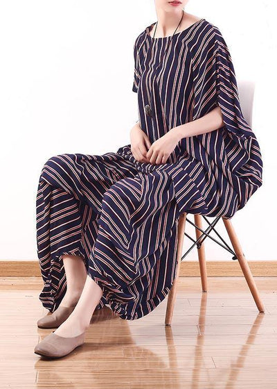 2021 New Stripe Women's Loose Size Bat Sleeve Top Lantern Pants Set in Summer - bagstylebliss