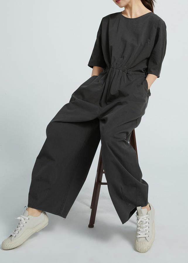 2021 Short Sleeve Women Casual All-Match A-pocket Jumpsuit Pants - bagstylebliss