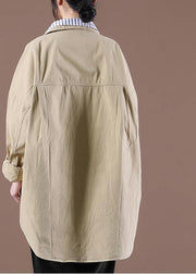 2021 Spring Khaki Fake Two Coats - bagstylebliss
