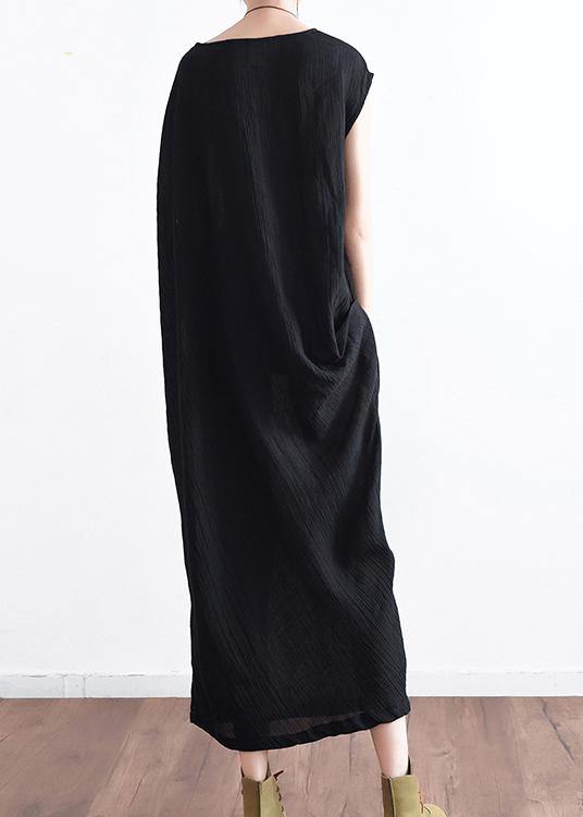2021 Summer New Cotton Hemp Art Loose Asymmetric Dress - bagstylebliss