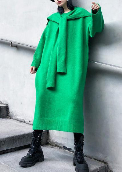 Aesthetic two pieces o neck Sweater outfits Quotes green Hipster sweater dresses - bagstylebliss