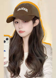 Art Black Graphic Wig One Piece Baseball Cap Hat