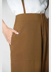 Art Brown High Waist carpenter pants  Pants - bagstylebliss