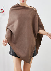 Art Coffee Asymmetrical Button Down Knit Scarf Tops Fall