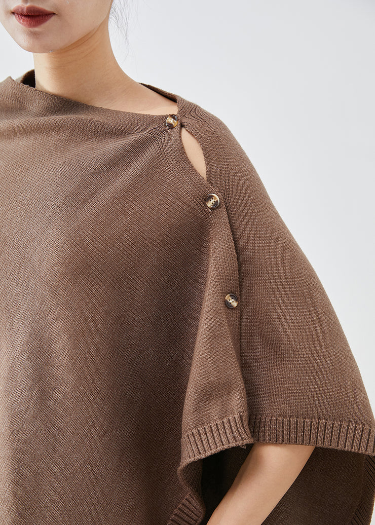 Art Coffee Asymmetrical Button Down Knit Scarf Tops Fall