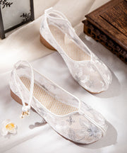 Art Splicing Hollow Out Embroidered Shoes Gold Tulle Fabric